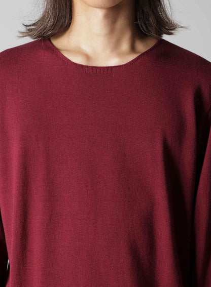 COTTON CASHMERE ROUND NECK PO KNIT