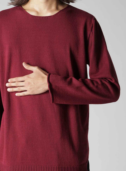 COTTON CASHMERE ROUND NECK PO KNIT