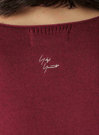 COTTON CASHMERE ROUND NECK PO KNIT