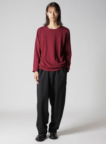 COTTON CASHMERE ROUND NECK PO KNIT