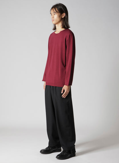 COTTON CASHMERE ROUND NECK PO KNIT