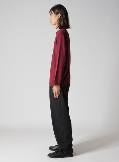 COTTON CASHMERE ROUND NECK PO KNIT