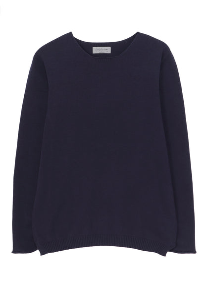 COTTON CASHMERE ROUND NECK PO KNIT