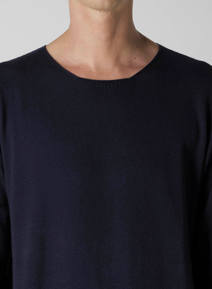 COTTON CASHMERE ROUND NECK PO KNIT