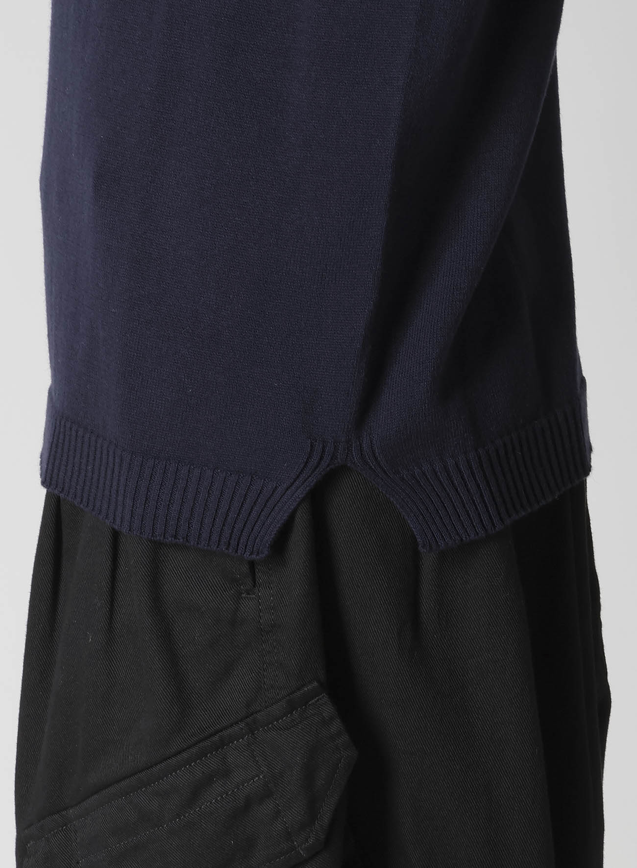 COTTON CASHMERE ROUND NECK PO KNIT