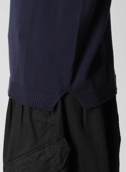 COTTON CASHMERE ROUND NECK PO KNIT