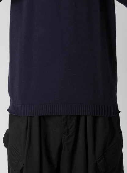 COTTON CASHMERE ROUND NECK PO KNIT