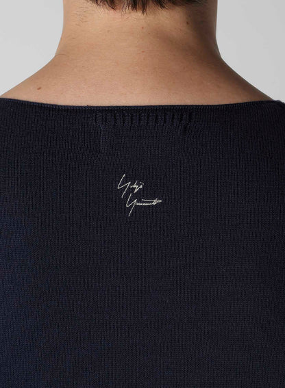 COTTON CASHMERE ROUND NECK PO KNIT