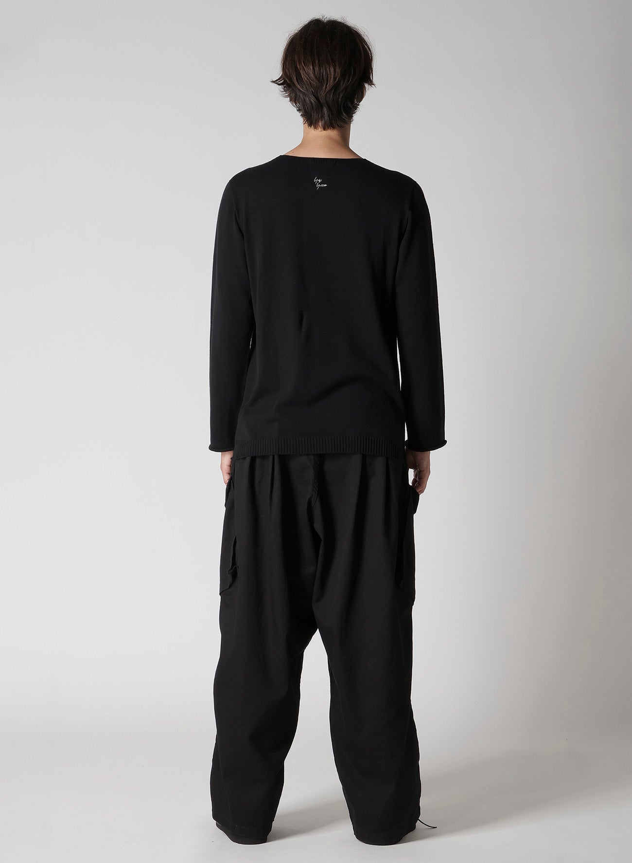 COTTON CASHMERE ROUND NECK PO KNIT