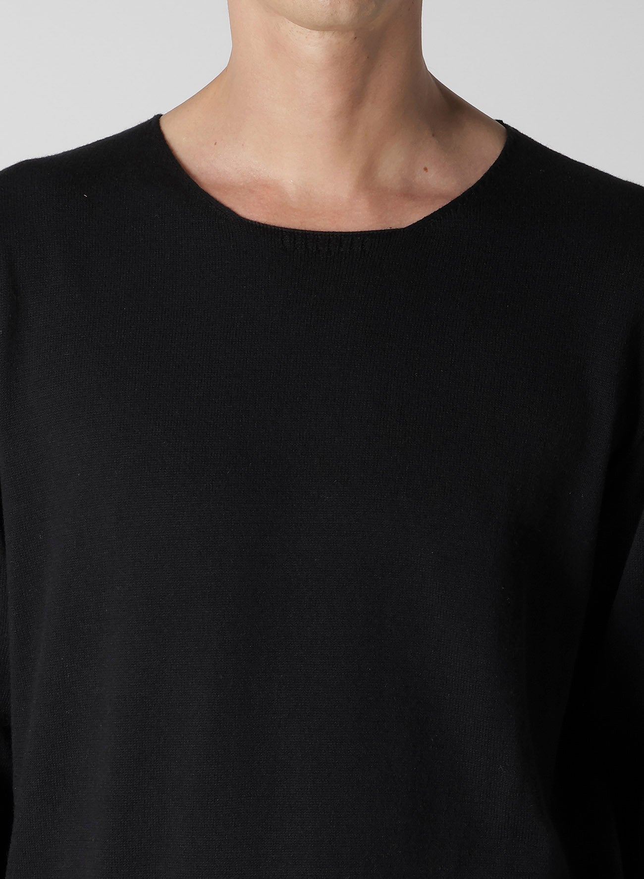 COTTON CASHMERE ROUND NECK PO KNIT