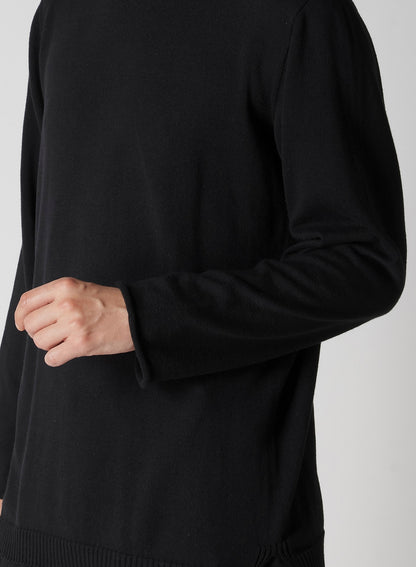 COTTON CASHMERE ROUND NECK PO KNIT