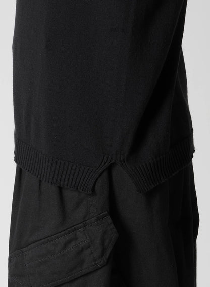 COTTON CASHMERE ROUND NECK PO KNIT