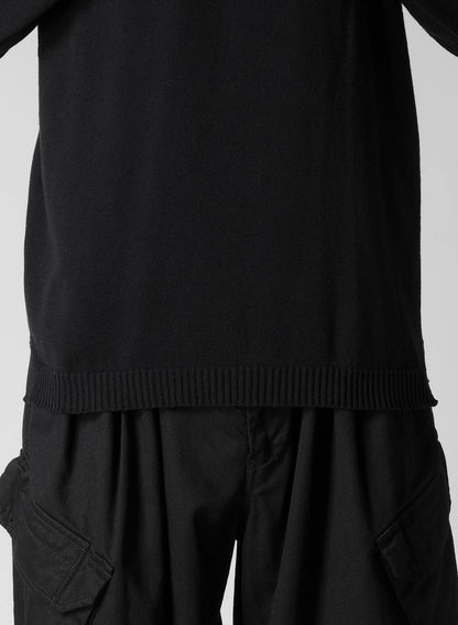 COTTON CASHMERE ROUND NECK PO KNIT