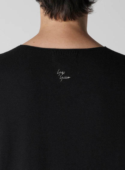 COTTON CASHMERE ROUND NECK PO KNIT