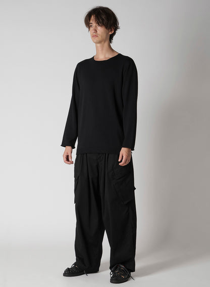 COTTON CASHMERE ROUND NECK PO KNIT