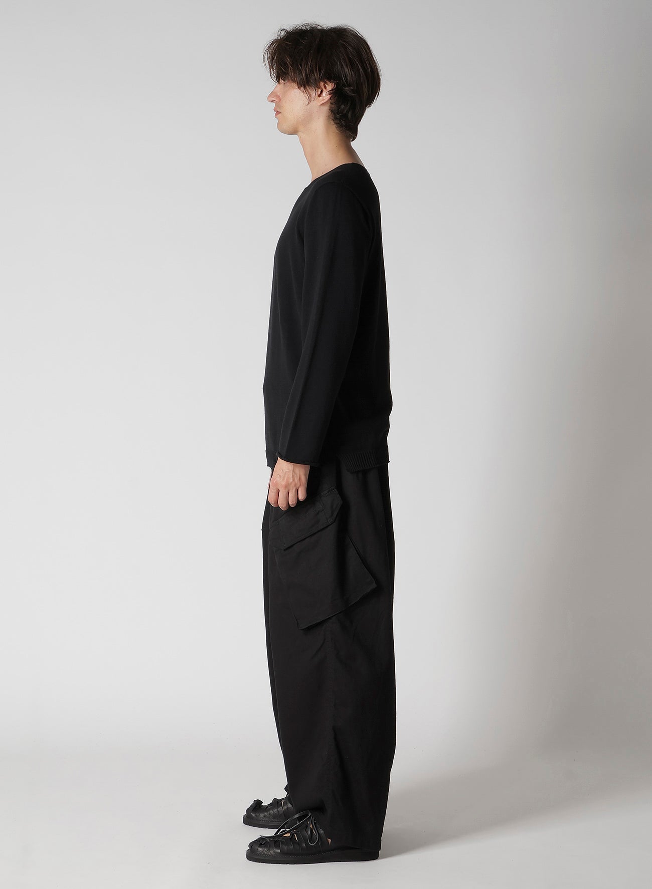 COTTON CASHMERE ROUND NECK PO KNIT