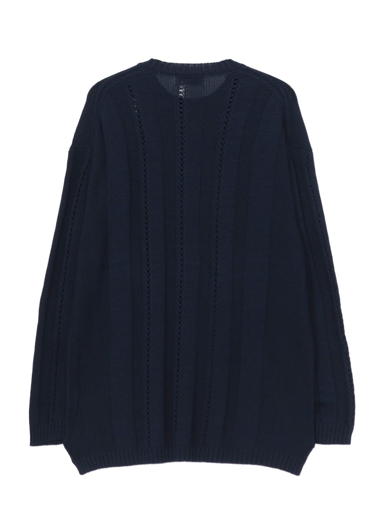 5G 1PLY OPENWORK RIB ROUND NECK PO