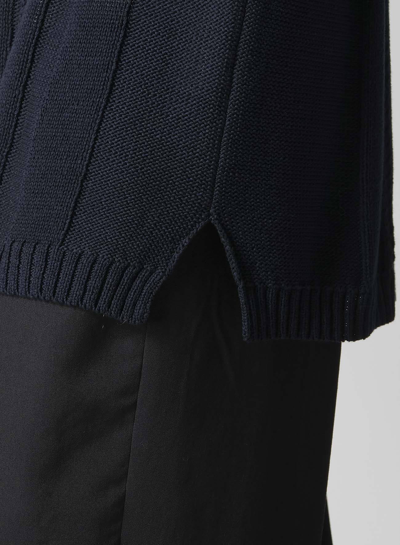 5G 1PLY OPENWORK RIB ROUND NECK PO