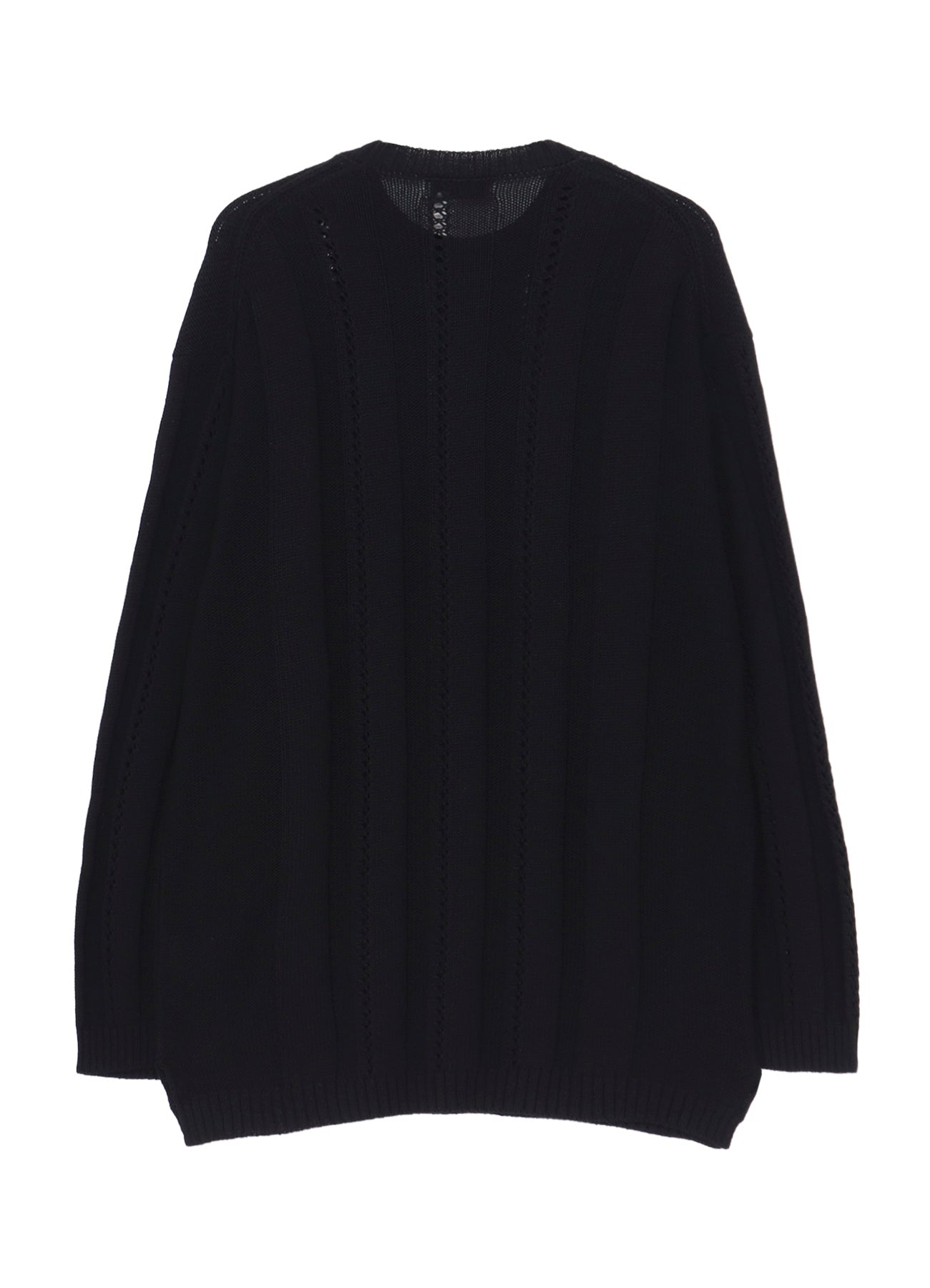 5G 1PLY OPENWORK RIB ROUND NECK PO