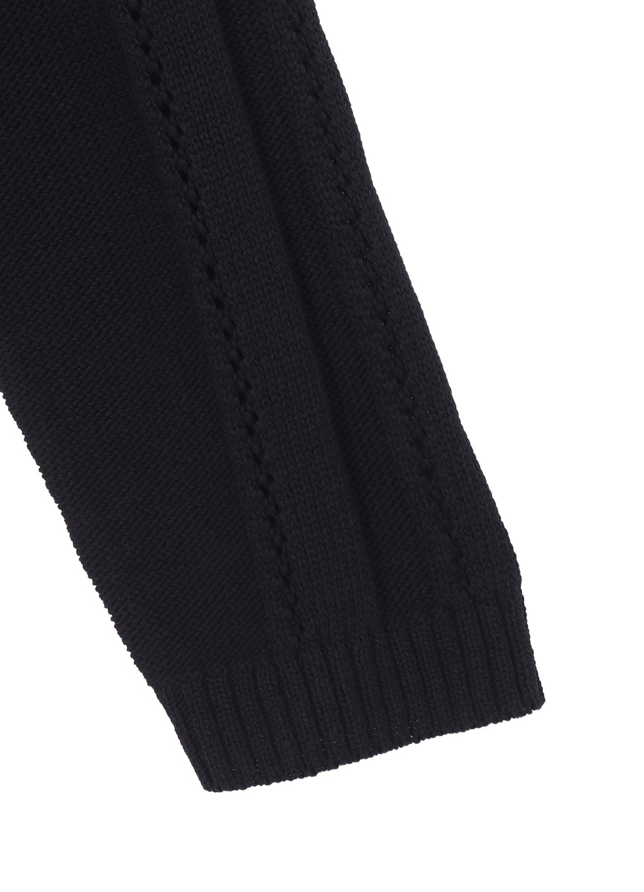 5G 1PLY OPENWORK RIB ROUND NECK PO