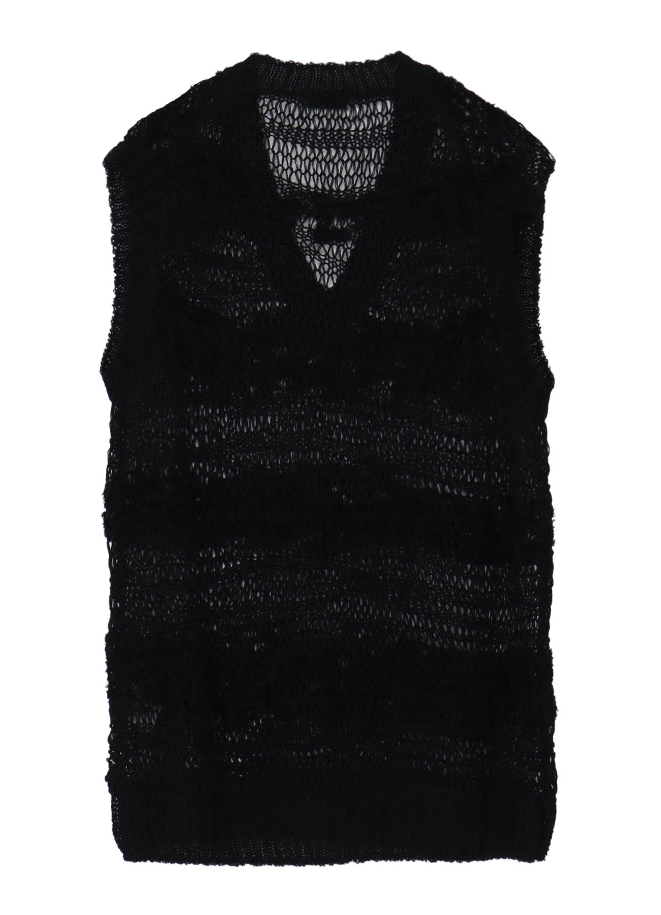 5G 2PLY DROP KNIT STRIPE V NECK PATTERN VEST