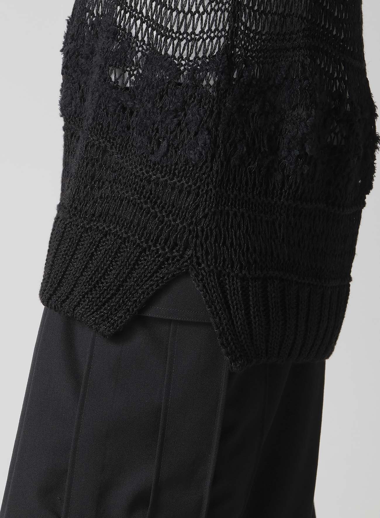 5G 2PLY DROP KNIT STRIPE V NECK PATTERN VEST