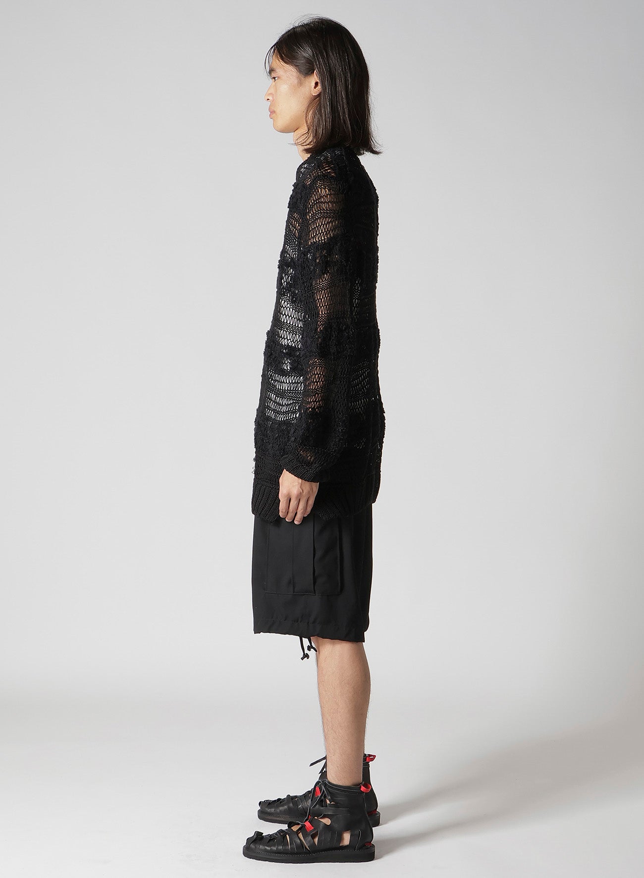 5G 2PLY DROP KNIT STRIPE ROUND NECK PATTERN PO