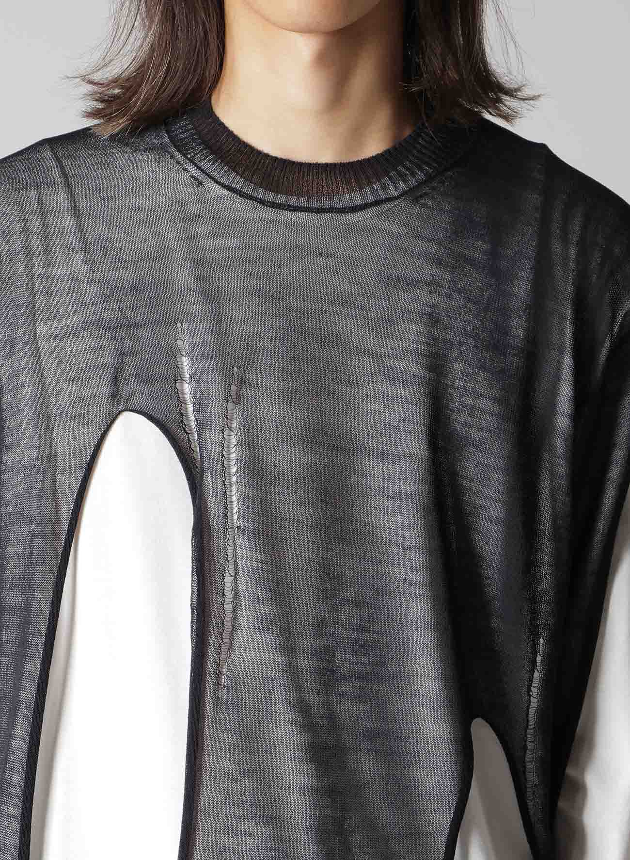 12G 1PLY PS+OPENWORK+HOLE ROUND NECK DAMAGED PO