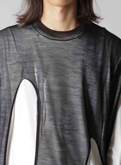 12G 1PLY PS+OPENWORK+HOLE ROUND NECK DAMAGED PO