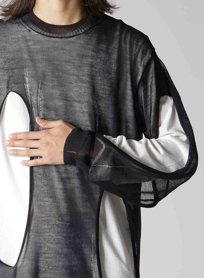 12G 1PLY PS+OPENWORK+HOLE ROUND NECK DAMAGED PO