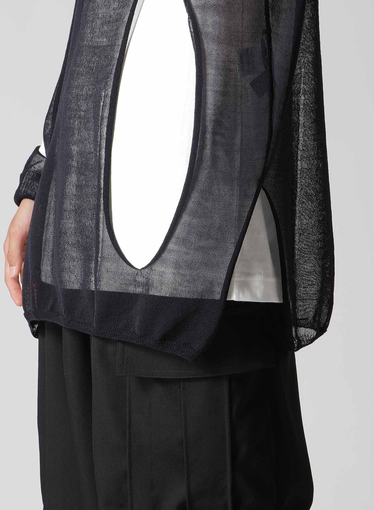 12G 1PLY PS+OPENWORK+HOLE ROUND NECK DAMAGED PO