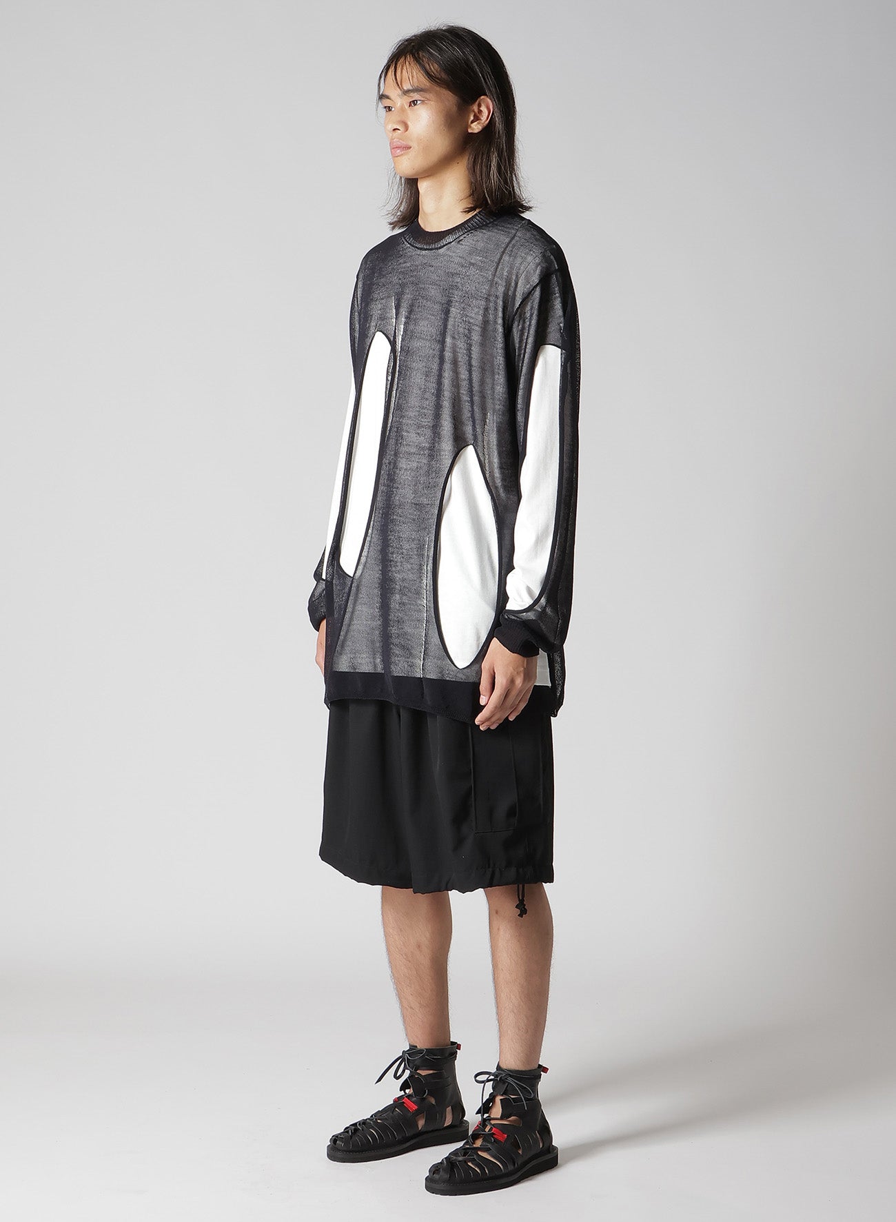 12G 1PLY PS+OPENWORK+HOLE ROUND NECK DAMAGED PO