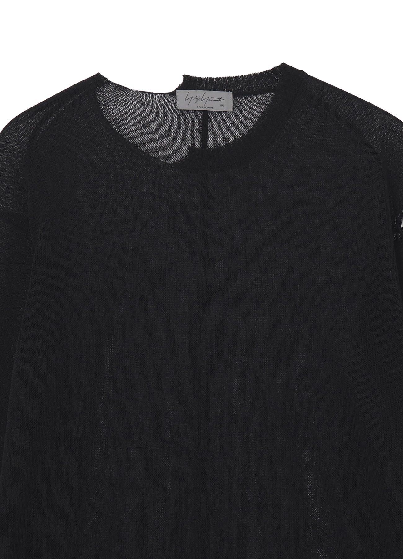 10G 1PLY PLAIN STITCH ROUND NECK STITCH DETAIL PO