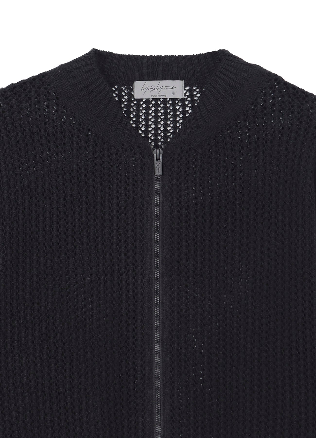 7G 1PLY OPENWORK ZIP BLOUSON