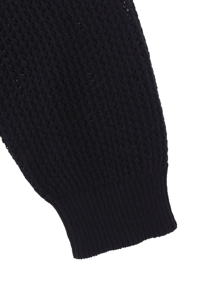 7G 1PLY OPENWORK ZIP BLOUSON