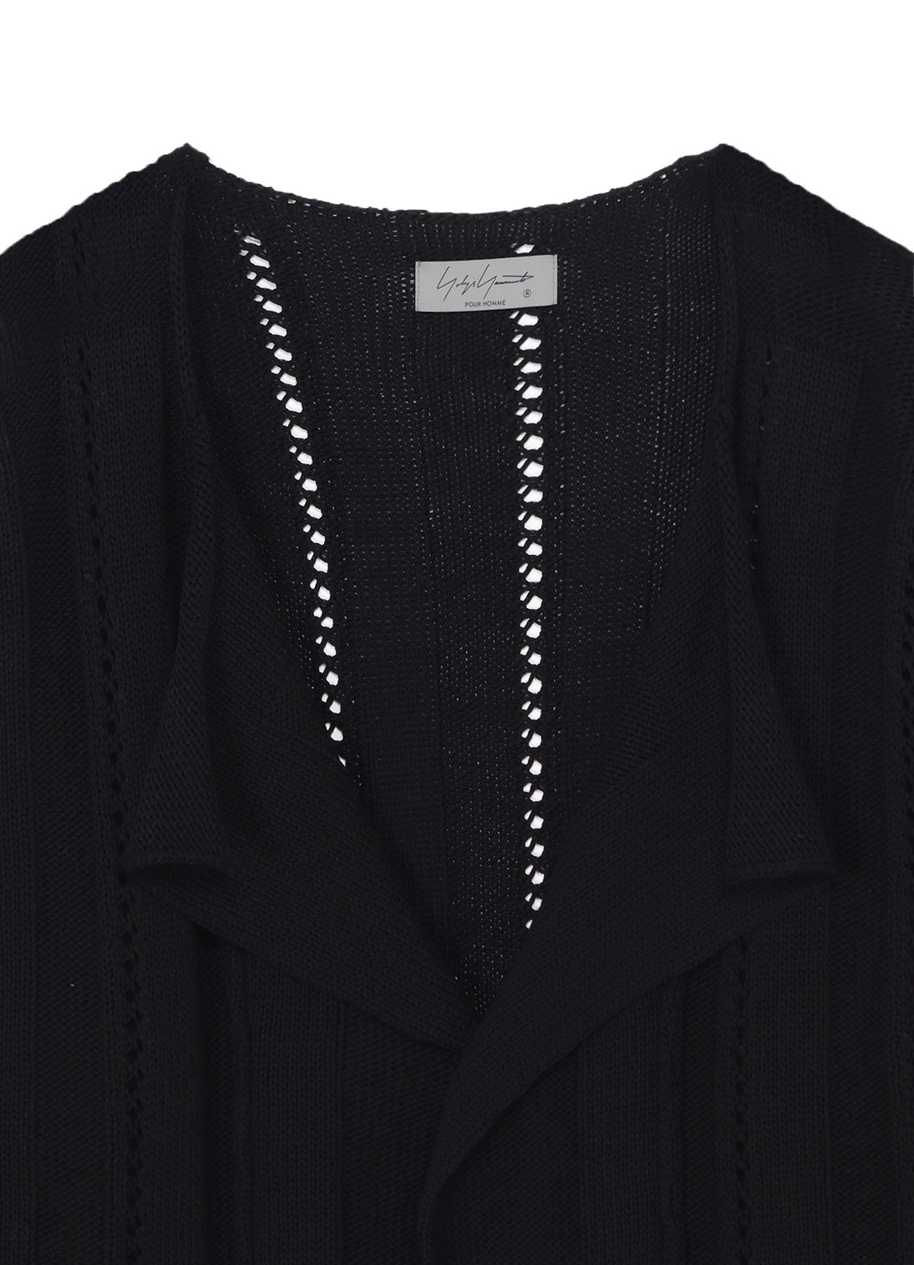 5G 1PLY OPENWORK RIB CARDIGAN