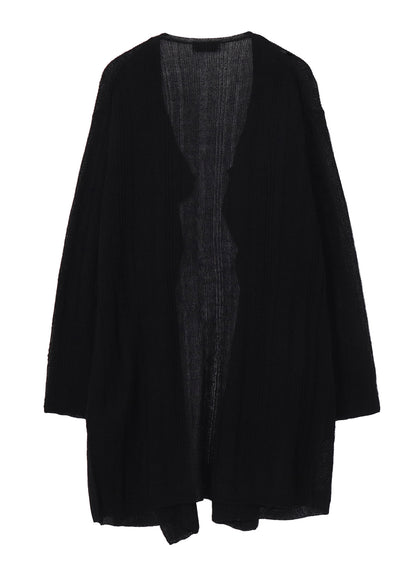 10G 1PLY DROP NEEDLE HALF CD CARDIGAN