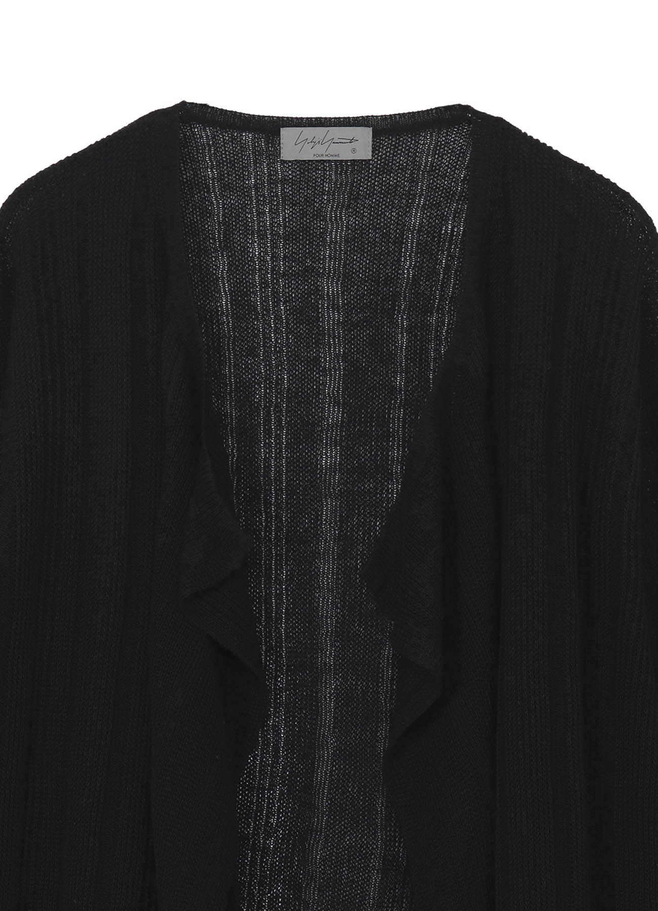 10G 1PLY DROP NEEDLE HALF CD CARDIGAN