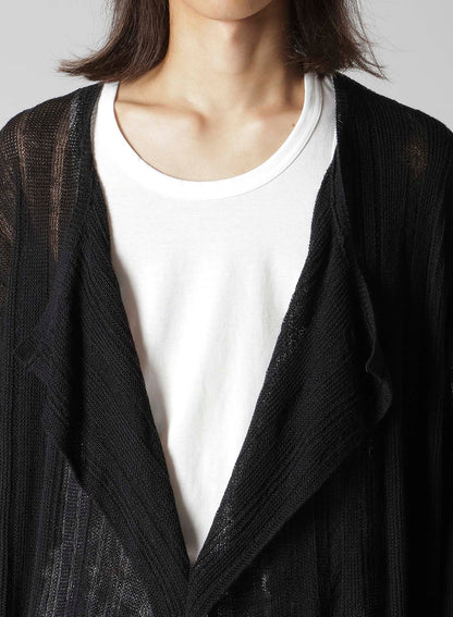 10G 1PLY DROP NEEDLE HALF CD CARDIGAN