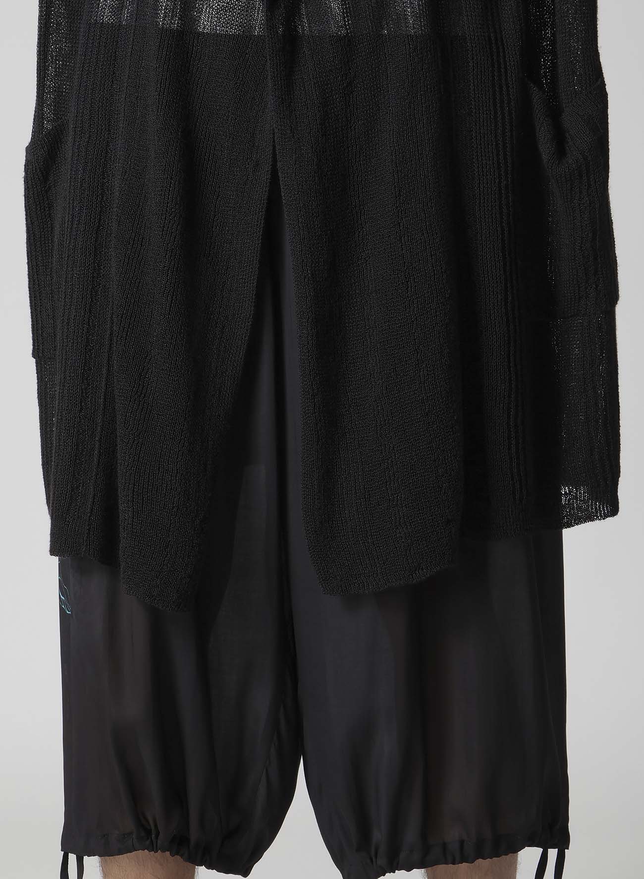 10G 1PLY DROP NEEDLE HALF CD CARDIGAN