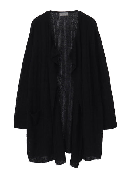 10G 1PLY DROP NEEDLE HALF CD CARDIGAN