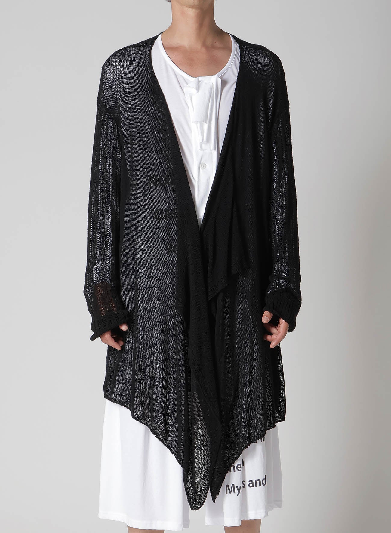 PS+POST STITCH DRAPE DETAIL CARDIGAN