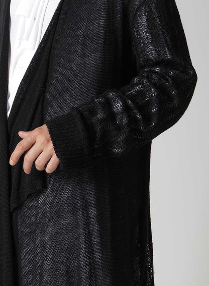 PS+POST STITCH DRAPE DETAIL CARDIGAN