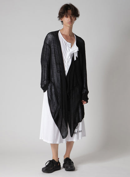 PS+POST STITCH DRAPE DETAIL CARDIGAN