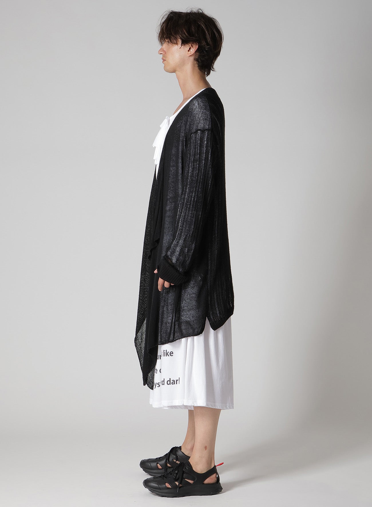 PS+POST STITCH DRAPE DETAIL CARDIGAN