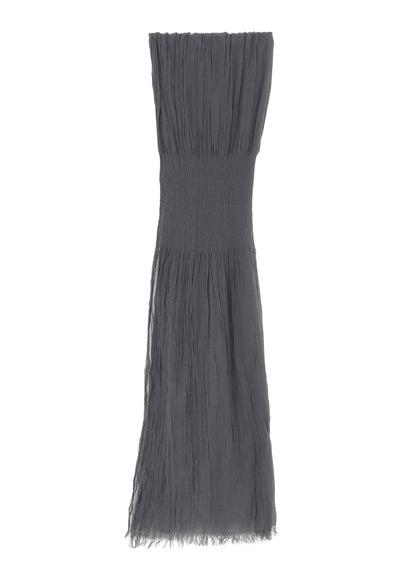 C/PLAIN WEAVE GATHER DETAIL STOLE