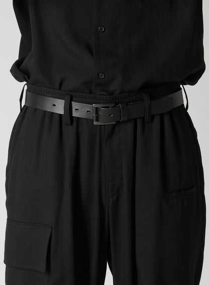 RE CELLULOSE GABARDINE RIBBED FLAP POCKET PANTS