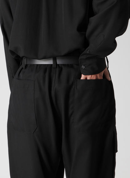 RE CELLULOSE GABARDINE RIBBED FLAP POCKET PANTS