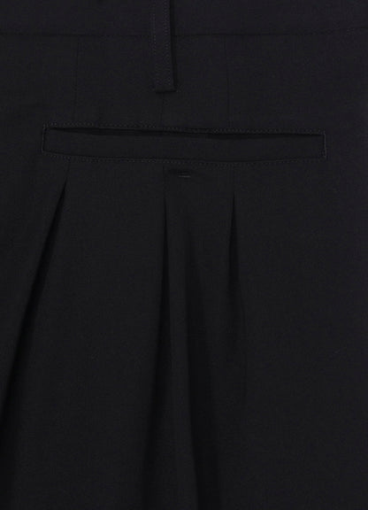 WOOL GABARDINE 12 TUCKS PANTS
