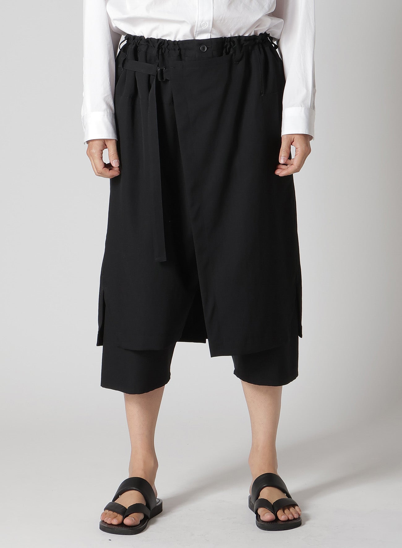 ヨウジヤマモト　定番紐パンツ　HS-P08-100 WOOL GABARDINE STANDARD WRAP PANTS – THE SHOP YOHJI YAMAMOTO